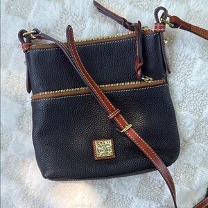 Dooney & Bourke Black and Brown Crossbody Bag